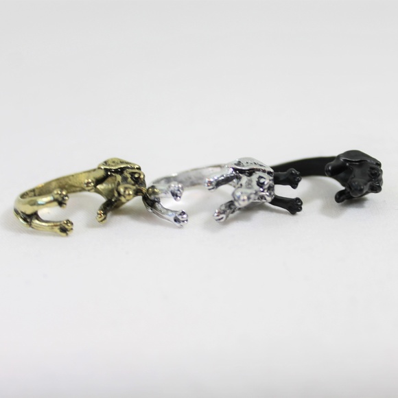 Fashion Hound Dog Black Gold Silver - Picture 2 of 4